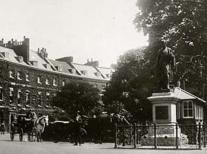 Lord Courtenay statue in Bedford Circus Lord Courtenay statue in Bedford Circus