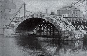 Demolishing the old Exe Bridge. Demoloshing the old Exe Bridge.