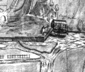 From the John Hooker map of 1587 From the John Hooker map of 1587