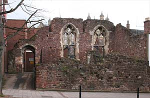Bombed remains of the Hall of the Vicar's Choral Bombed remains of the Hall of the Vicar's Choral