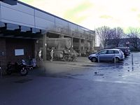 Heavitree Bridge Steam locomotives emerge from Morrisons