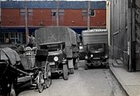 Ambulance car at the City Hospital Looking towards W H Smith