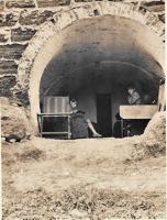 Camping out in one of the kilns.