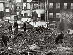 Bomb damage in Holloway Street Bomb damage in Holloway Street