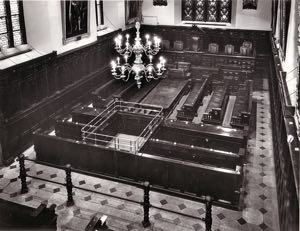 Assize Court in the Guildhall. The Guildhall when it was a court room