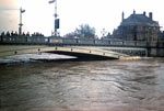 Exe Island under water Water rises against the bridge