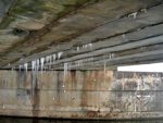 Stones in Fore Street Icicles under bridge