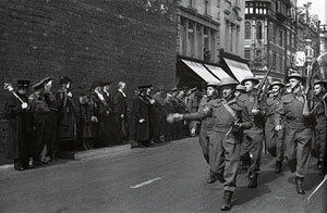 Parade past the Guildhall Parade past the Guildhall