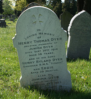 Henry Ryland's memorial at Higher Cemetery. Henry Ryland's memorial at Higher Cemetery.