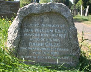 Ralph Giles' memorial Ralph Giles' memorial