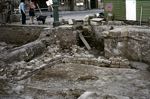 City Brewery delivery lorry East side of the excavation