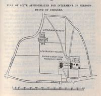 Heavitree Church and Heavitree House Bury Meadow cholera map