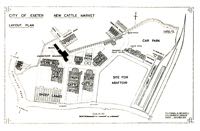 Heavitree Church and Heavitree House Cattle market 1939