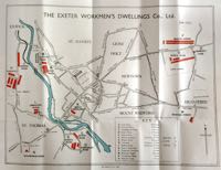 The Custom House from above Exeter Working Mens' Dwelling Co map
