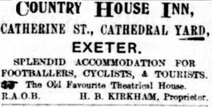 The kitchen area of the Country House Inn Advert for March 1897.