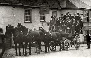 A coach at the Bridge Inn. A coach at the Bridge Inn.