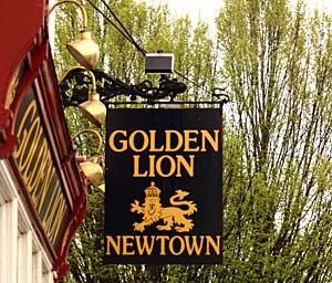 The Golden Lion Inn sign The Golden Lion Inn sign