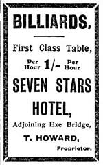 Advert for the Seven Stars Advert for the Seven Stars