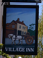 Village Inn sign Village Inn sign