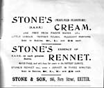 Advert for Stone's furniture cream Advert for Stone's furniture cream