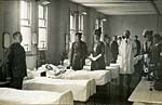 The King and Queen visiting injured soldiers The King and Queen visiting injured soldiers
