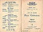 Ration Card 1918 Peace Celebration Programme
