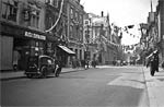 Coronation decoration in the High Street Coronation decoration in the High Street