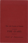 Cover of a Fire Guard's identity card Cover of a Fire Guard's identity card