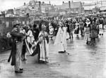Victory procession in Paul Street Victory procession in Paul Street