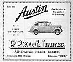 Pikes Garage advert 1942 Pikes Garage advert 1942