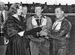 Honor Blackman at the Falcons Honor Blackman at the Falcons
