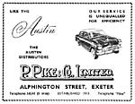 Advert for Pikes Garage Advert for Pikes Garage