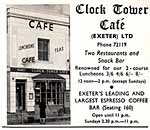 Clock Tower Cafe advert Clock Tower Cafe advert