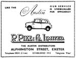 Pike's Mini advert Pike's Mini advert