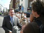 BBC reporter at the Commando parade BBC reporter at the Commando parade