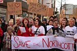 Northcott protest in Bedford Street Northcott protest in Bedford Street