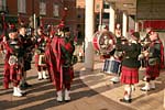Exeter pipeband in Sidwell Street Exeter pipeband in Sidwell Street