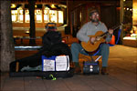 Christmas busker Christmas busker