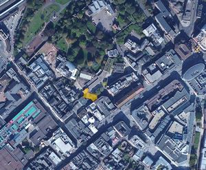 Artists impression of the tepid baths Tepid Baths, King's Alley