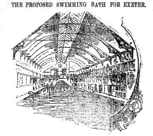 Artists impression of the tepid baths Tepid Baths, King's Alley