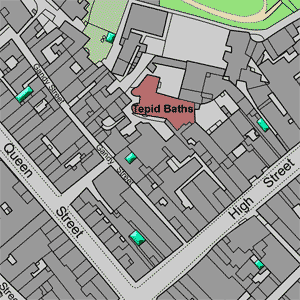 Map of Tepid Baths, King's Alley Map of Tepid Baths, King's Alley