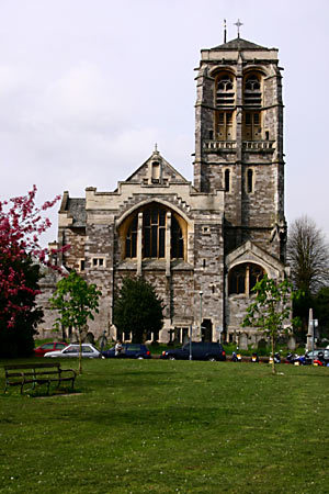 The green in front of St Davids Church The green in front of St Davids Church