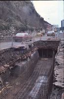 The leat was exposed for strengthening in the 1970s