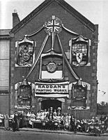 Tudor House The staff of F E Raddon and Sons Printing Works celebrate the Coronation of George VI