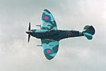Flying Spitfire at Exeter 1977 Flying Spitfire at Exeter 1977
