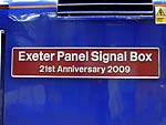 50044 Exeter nameplate 43163 Exeter Panel Signal Box