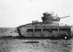 Matilda tank in the desert. Matilda tank in the desert.