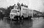 Rank Flour lorry in flood Rank Flour lorry in flood