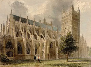 The Cathedral - a print from 1837 The Cathedral - a print from 1837