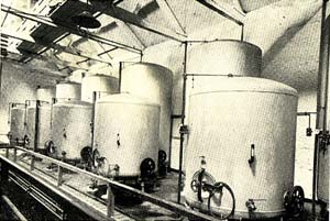 The steel vats of the City Brewery The steel vats of the City Brewery